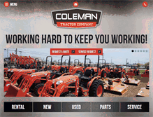 Tablet Screenshot of colemantractor.com